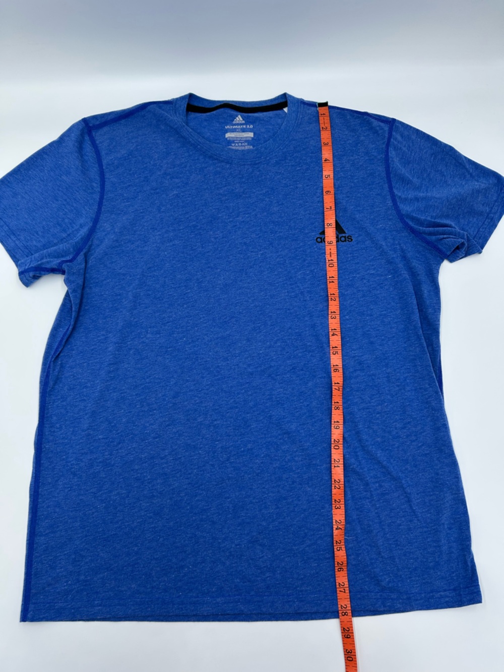 adidas Heathered Blue Ultimate 2.0 Climalite Tee XL - Picture 6 of 8